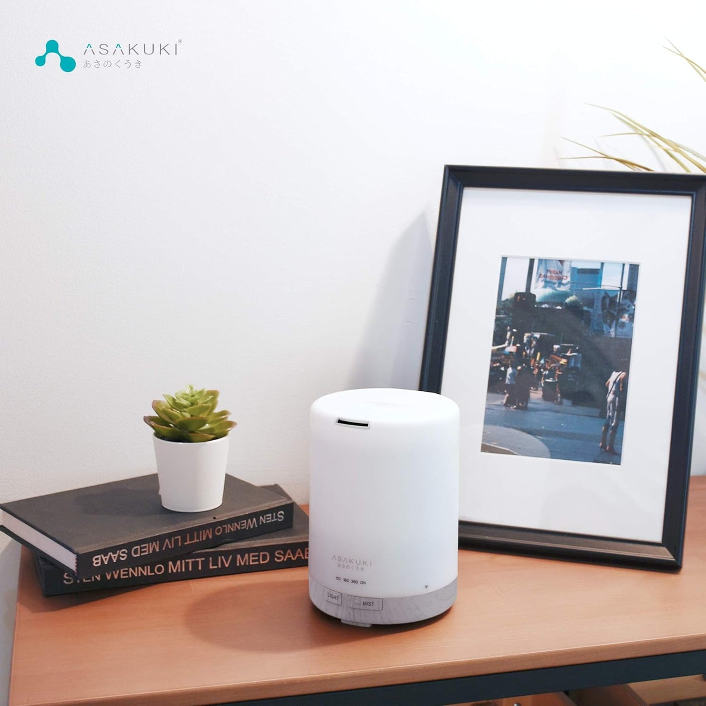 300ML Essential Oil Diffuser, Quiet 5-In-1 Premium Humidifier, Home Fragrance Aroma Diffuser with 7 LED Color Changing Light and Auto-Off Switch -White