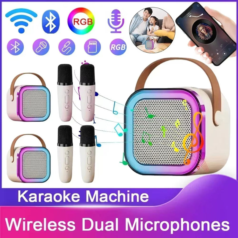 K12 Bluetooth Karaoke Machine – Ultimate Portable Singing Experience with Wireless Microphones