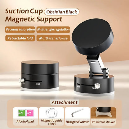 360 Vacuum Strong Magnetic Phone Holder Suction Cup Car Stand Foldable Car Mount