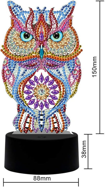 Diamond Painting Night Lamp Lamp Card DIY Decorative Painting Night Lamp Bedroom Lighting Night Lamp DIY Diamond Painting Lamp with LED Lamp Child Night Lamp Bedside Night Lamp Home Decoration Lamp