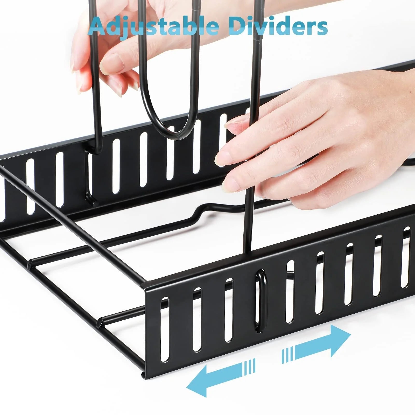 Pot Organizer Rack 8 Tiers Pots and Pans Organizer, Pot Lid Organizer for Kitchen Cabinet Cookware Organizers and Storage,Upgraded