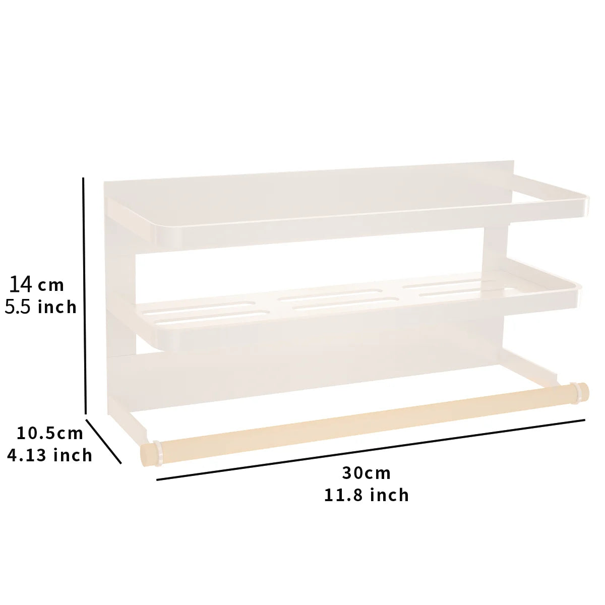 Magnetic Spice Rack for Refrigerator ,Magnetic Paper Towel Holder , Towel Rack Magnetic Shelf Made of Iron,Used for Kitchen