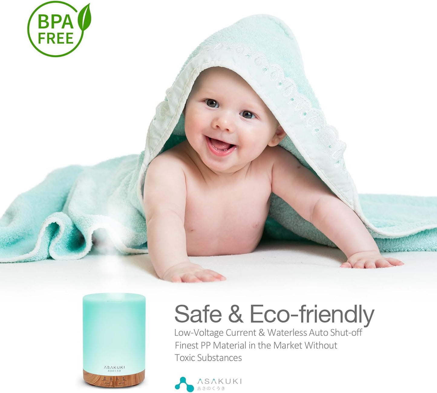 300ML Essential Oil Diffuser, Quiet 5-In-1 Premium Humidifier, Home Fragrance Aroma Diffuser with 7 LED Color Changing Light and Auto-Off Switch -Light Brown