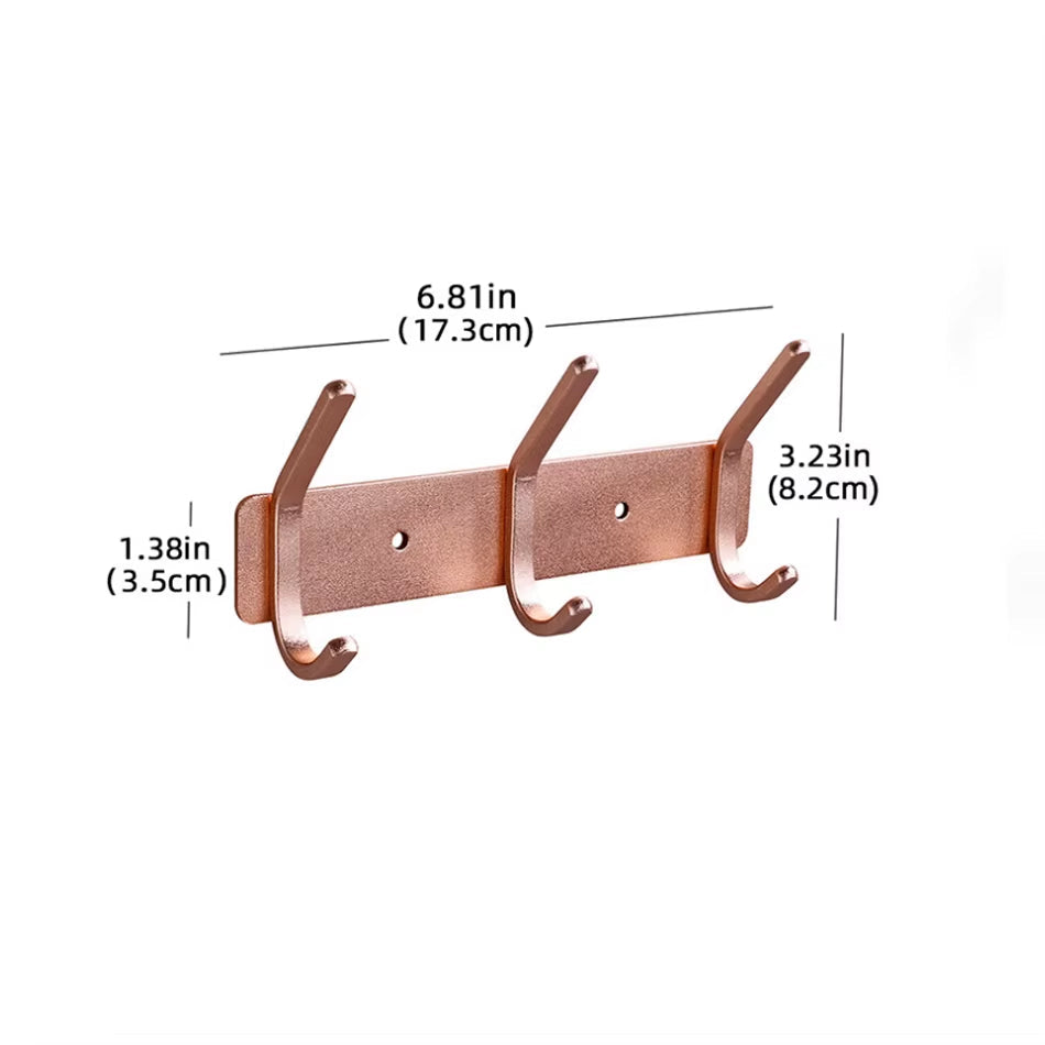 LuxeHook™ Rose Gold Wall Hooks – Sleek Storage, Effortless Style