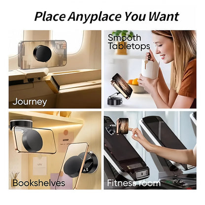 360 Vacuum Strong Magnetic Phone Holder Suction Cup Car Stand Foldable Car Mount