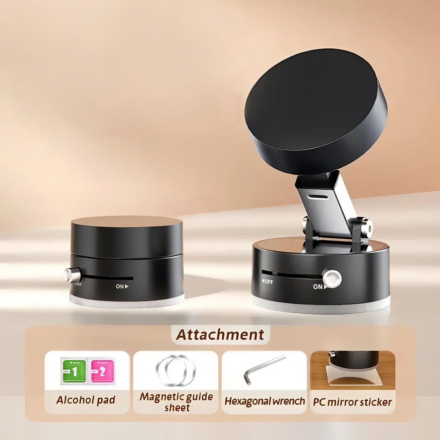 360 Vacuum Strong Magnetic Phone Holder Suction Cup Car Stand Foldable Car Mount