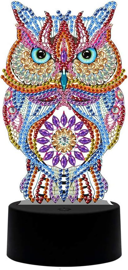 Diamond Painting Night Lamp Lamp Card DIY Decorative Painting Night Lamp Bedroom Lighting Night Lamp DIY Diamond Painting Lamp with LED Lamp Child Night Lamp Bedside Night Lamp Home Decoration Lamp