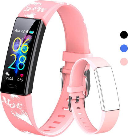 Children's Fitness Tracker Watch with Pedometer, Stopwatch, IP68 Waterproof, and 11 Sport Modes for Ages 6-16