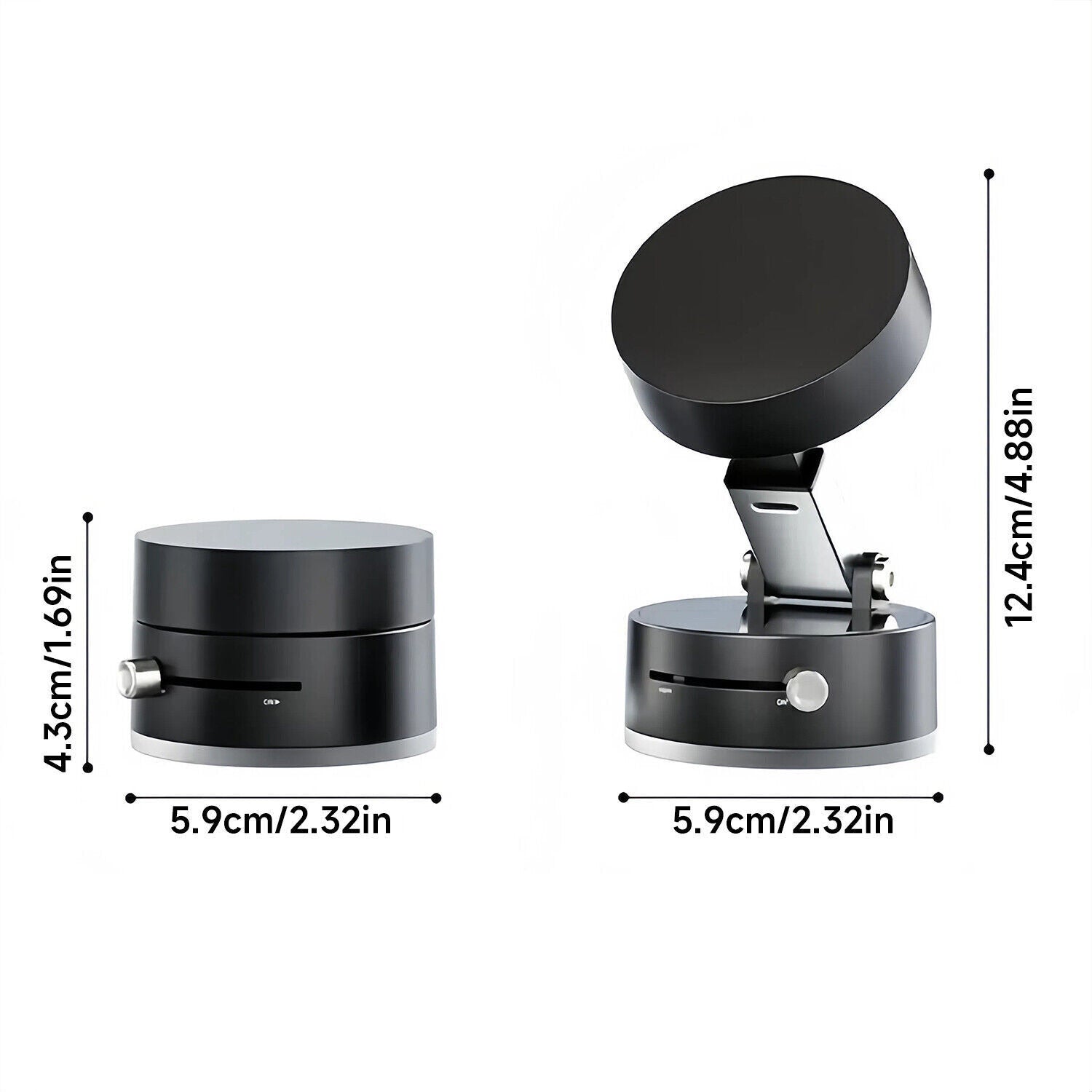 360 Vacuum Strong Magnetic Phone Holder Suction Cup Car Stand Foldable Car Mount