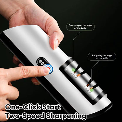 SharpPro™ USB Rechargeable Electric Knife Sharpener – Fast & Adjustable Sharpener for Knives, Scissors, and Grinders