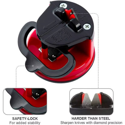 The Compact Knife Sharpener with Power Suction